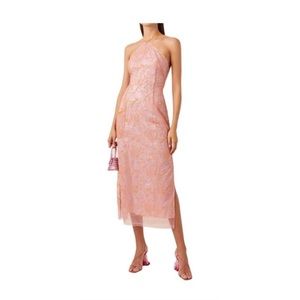 Jacquemus La Robe Lavandou Chiffon Midi Cocktail Dress